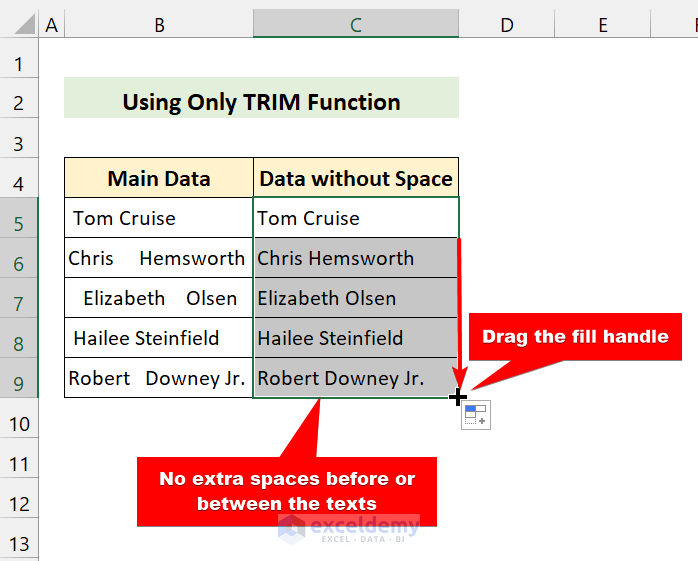 How to Remove Space Before Text in Excel (4 Methods) ExcelDemy