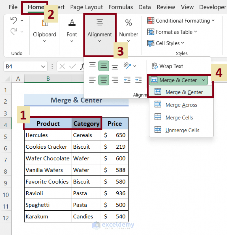 How to Merge Columns in Excel (4 Ways) ExcelDemy