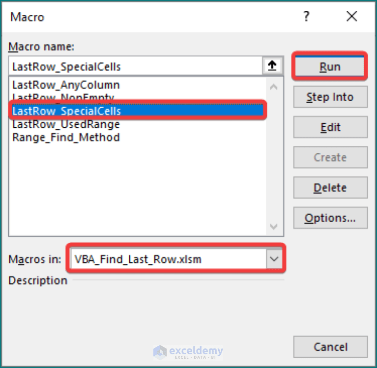 How to Find Last Row Using Excel VBA (5 Easy ways)