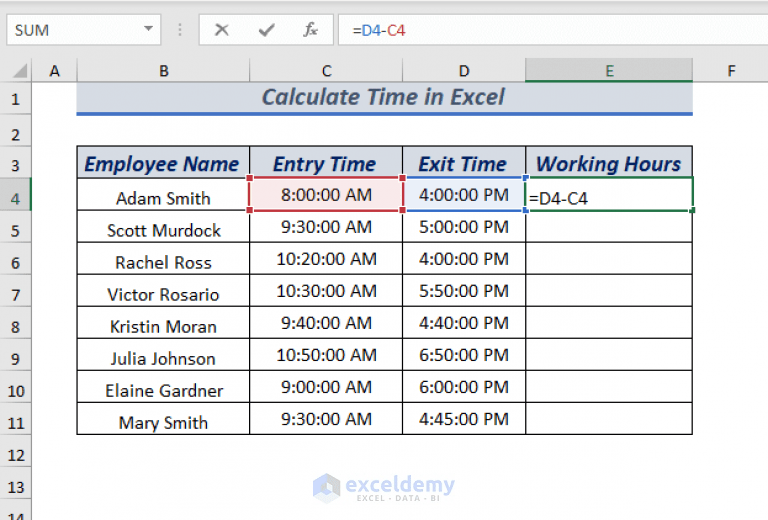 How to Calculate Time in Excel (16 Possible Ways) ExcelDemy