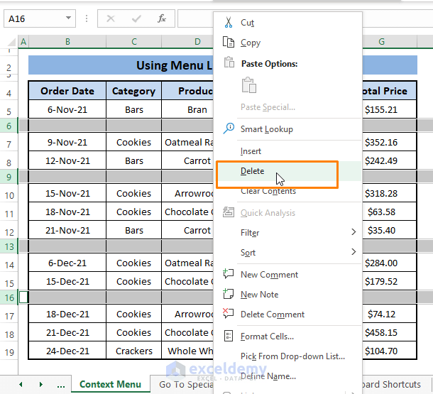 How to Delete Unused Rows in Excel (8 Methods) ExcelDemy