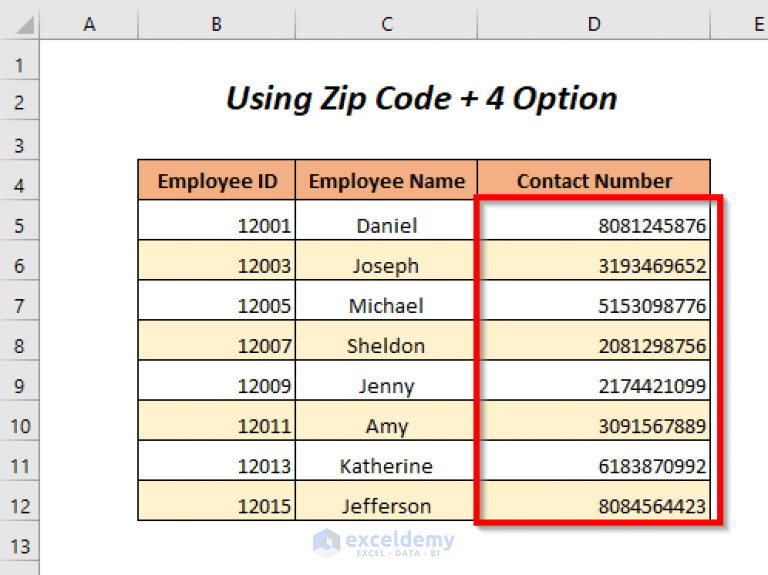 How to Use Phone Number Format in Excel (8 Examples) ExcelDemy