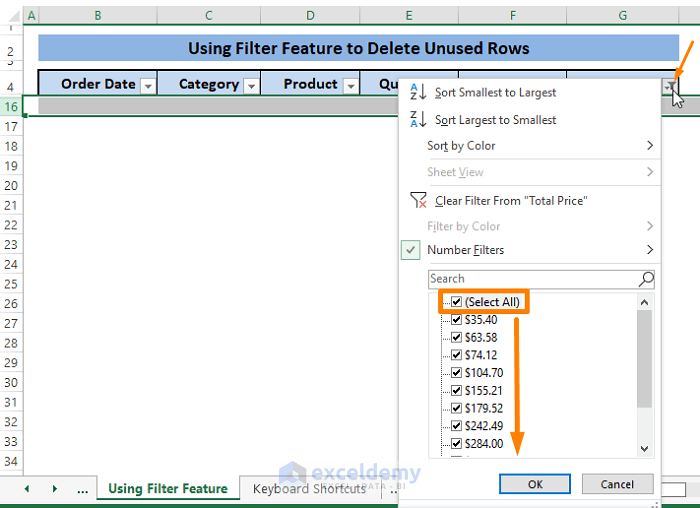 How to Delete Unused Rows in Excel (8 Methods) ExcelDemy