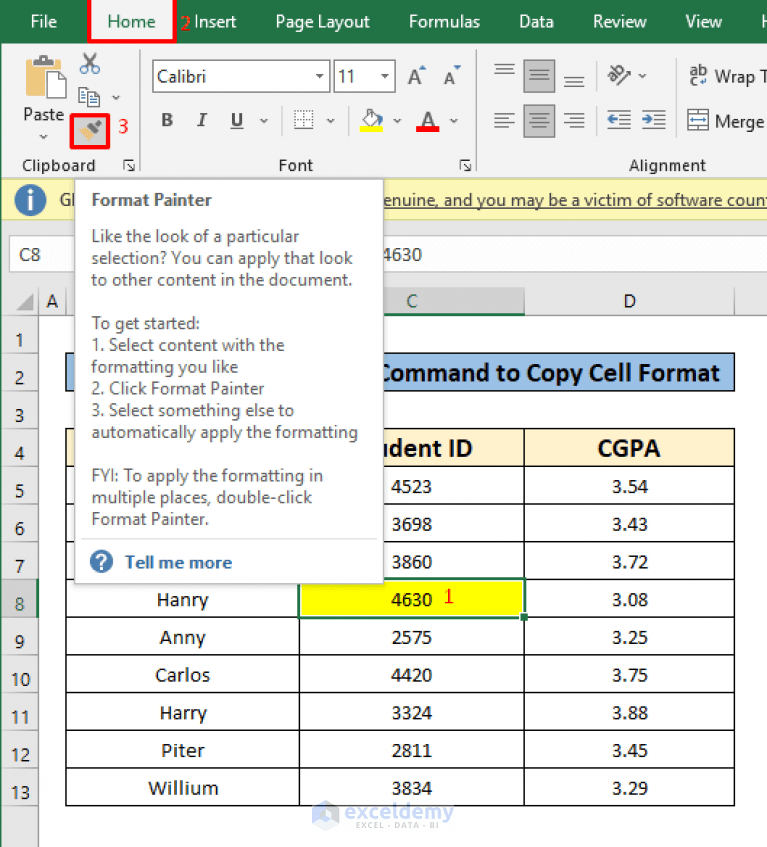 How to Copy Cell Format in Excel (4 Methods) ExcelDemy