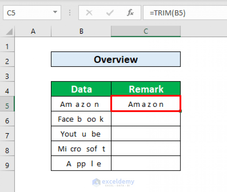 [Fix] TRIM Function Not Working in Excel 2 Solutions