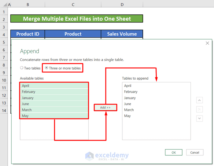 How to Merge Multiple Excel Files into One Sheet (4 Methods)
