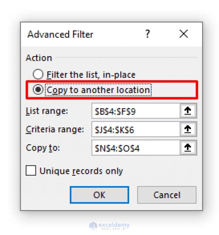 How to Use the Advanced Filter in VBA (A StepbyStep Guideline