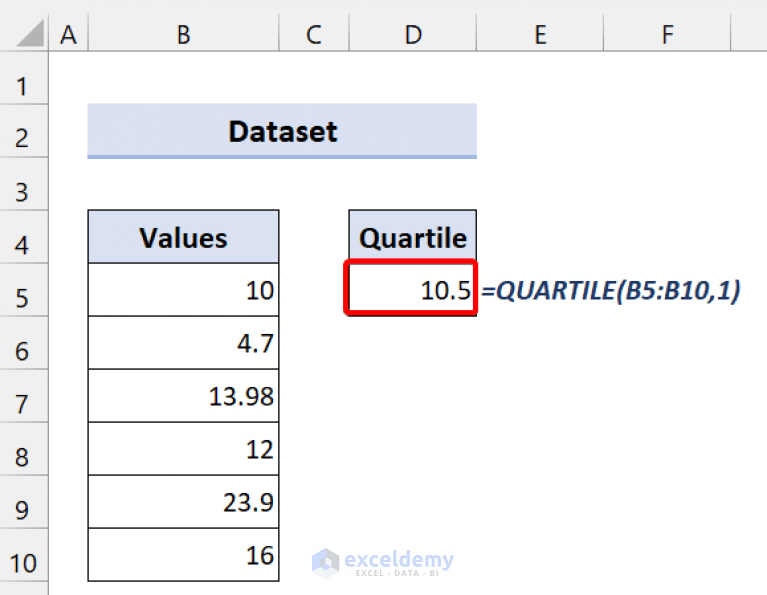 How to Use QUARTILE Function in Excel (5 Suitable Examples)