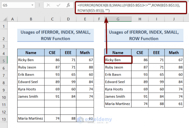 Formula to Remove Blank Rows in Excel (5 Examples) ExcelDemy