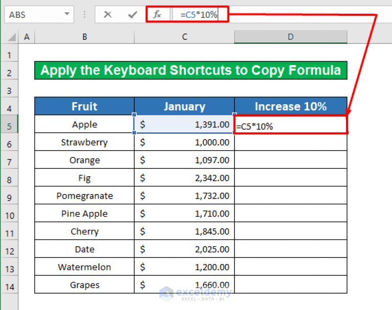 How to Copy Formula to Entire Column in Excel (7 Ways) ExcelDemy