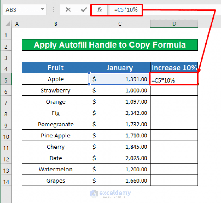 How to Copy Formula to Entire Column in Excel (7 Ways) ExcelDemy