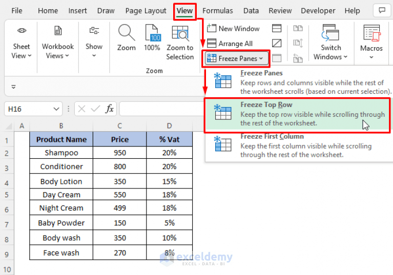 How to Lock Rows in Excel (6 Easy Methods) ExcelDemy