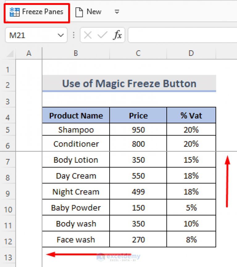 How to Lock Rows in Excel (6 Easy Methods) ExcelDemy