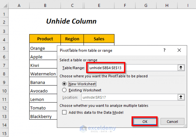 Pivot Table Field Name Is Not Valid 9 Causes and Corrections
