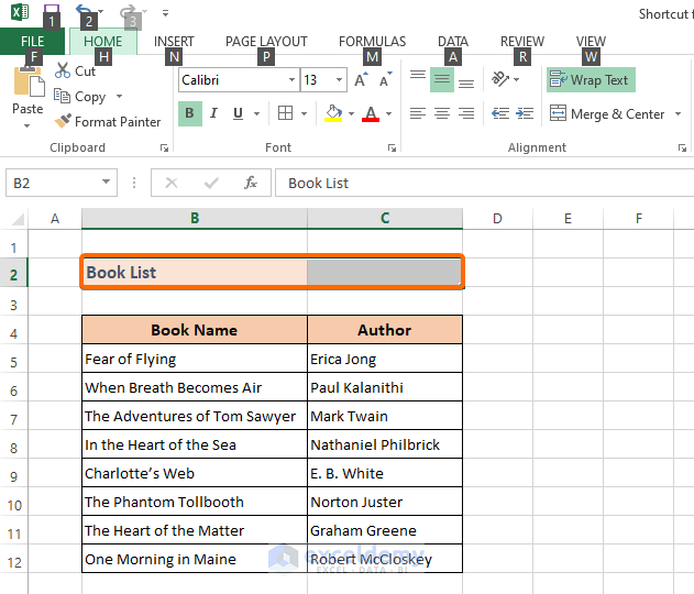 Shortcut for Merge and Center in Excel (3 Examples) ExcelDemy