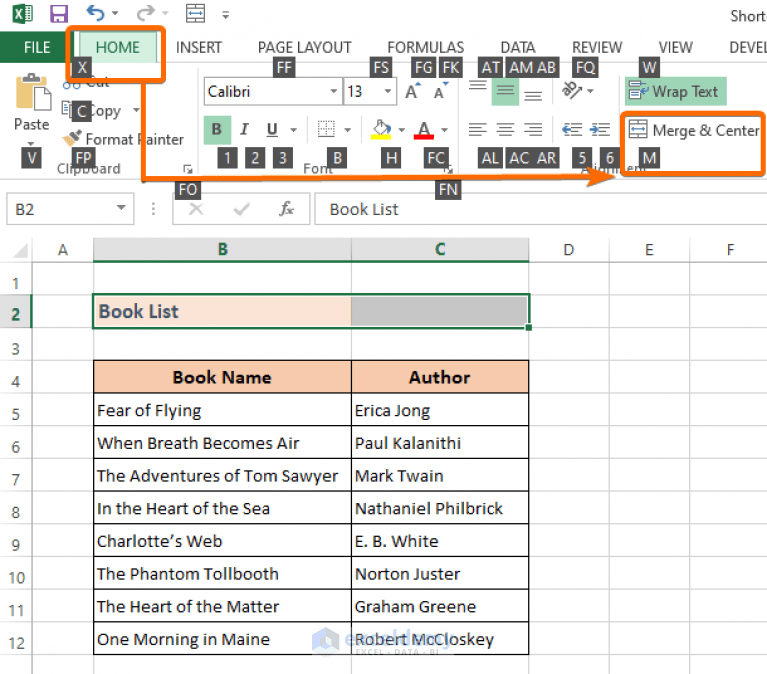 Shortcut for Merge and Center in Excel (3 Examples) ExcelDemy