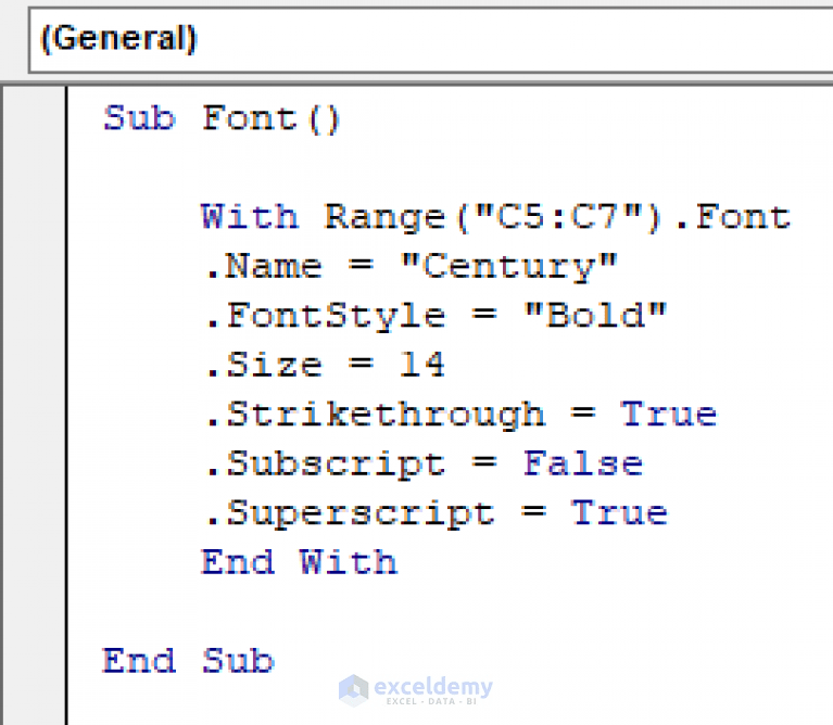 VBA to Format Cell in Excel (12 Ways) ExcelDemy