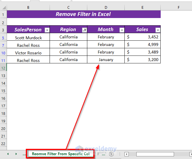 How to Remove Filter in Excel (5 Easy & Quick Ways) ExcelDemy