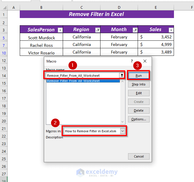 How to Remove Filter in Excel (5 Easy & Quick Ways) ExcelDemy