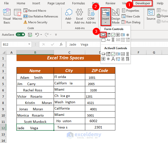 How to Trim Spaces in Excel (8 Methods) ExcelDemy