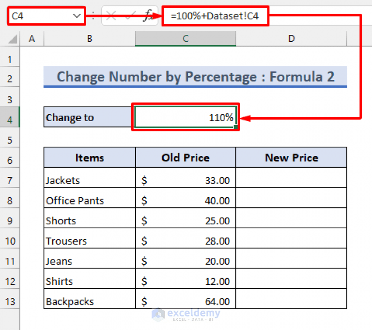 How to Add 10 Percent to a Number in Excel (2 Easy Methods)