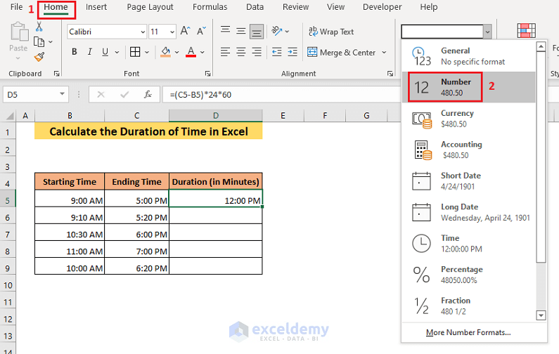 How to Calculate the Duration of Time in Excel (7 Methods) ExcelDemy