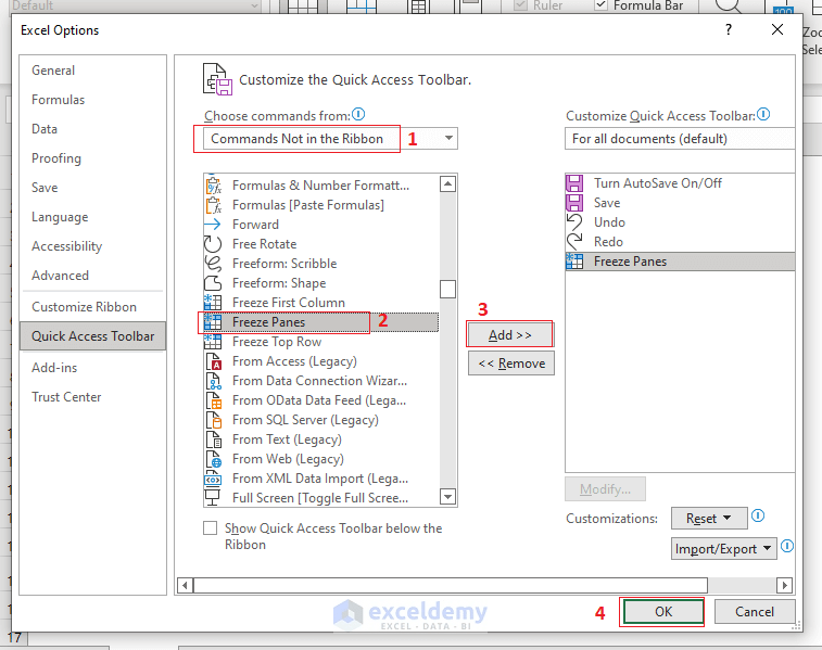 How to Freeze Top Row and First Column in Excel (5 Methods)