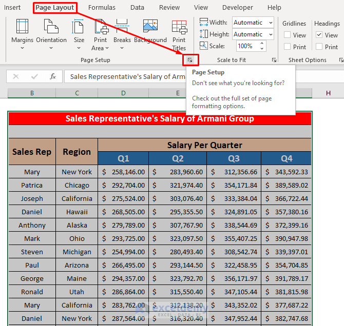 How to Center the Print Area in Excel 4 Methods ExcelDemy