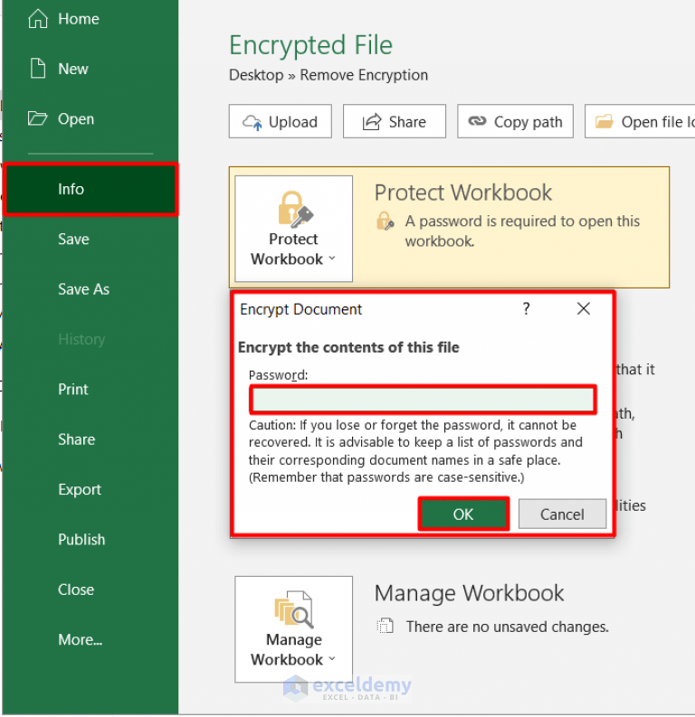 How to Remove Encryption from Excel (2 Methods) ExcelDemy