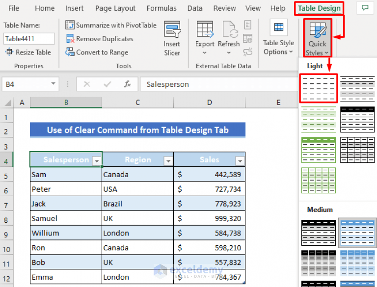 How to Remove Table Functionality in Excel (3 Methods) ExcelDemy
