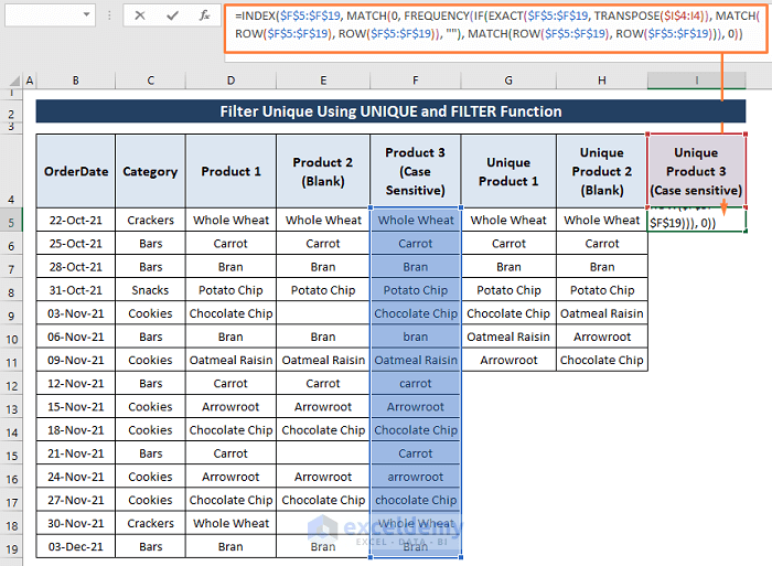 How to Filter Unique Values in Excel (8 Easy Ways) ExcelDemy