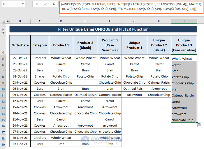 How to Filter Unique Values in Excel (8 Easy Ways) ExcelDemy