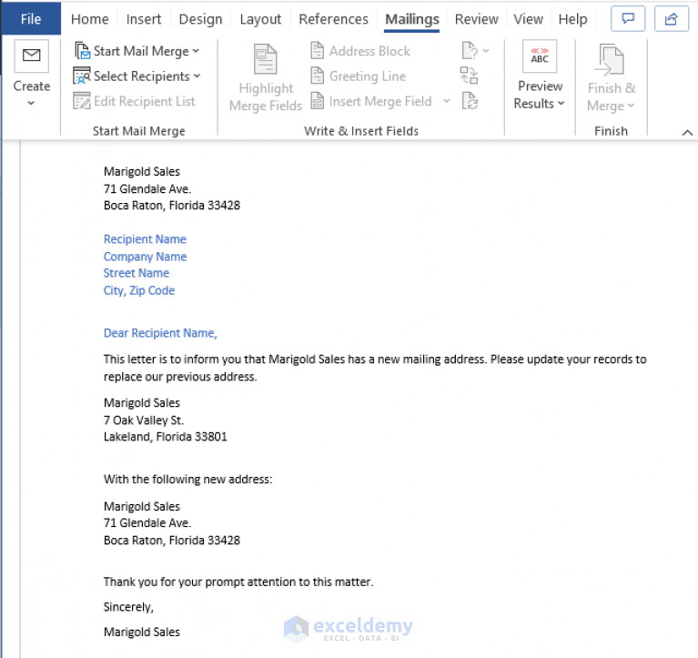 Creating a Mailing List in Excel (2 Methods) ExcelDemy