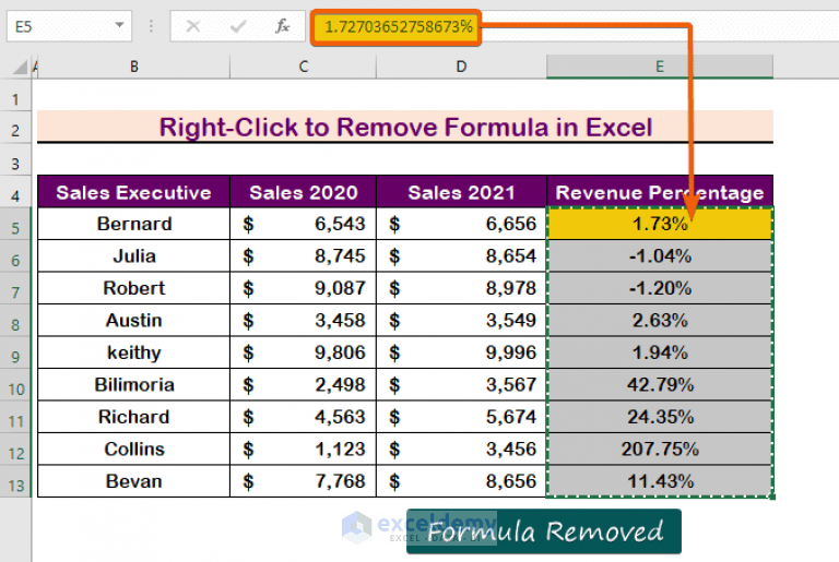 How to Remove Formula in Excel and Keep Values (5 Ways) ExcelDemy