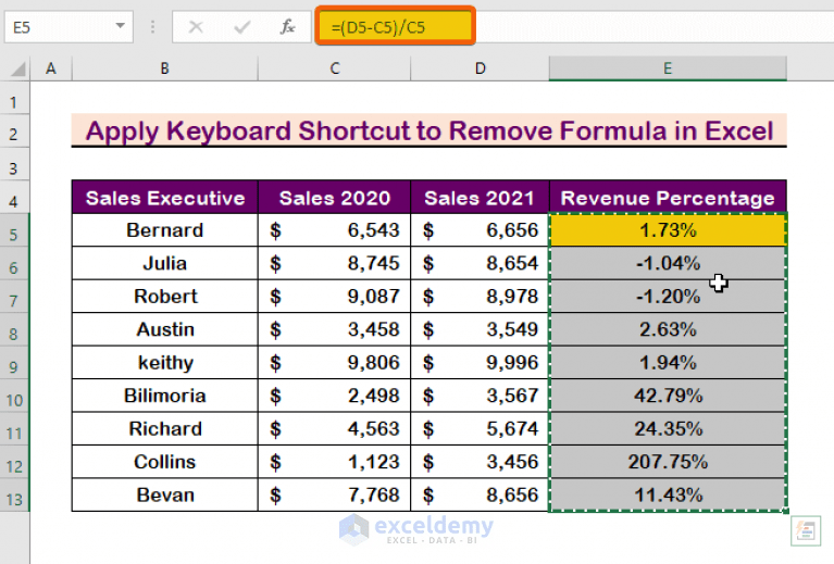 How to Remove Formula in Excel and Keep Values (5 Ways) ExcelDemy