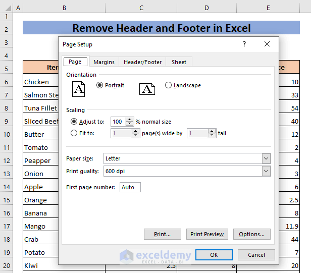 How to Remove Header and Footer in Excel (6 Methods) ExcelDemy