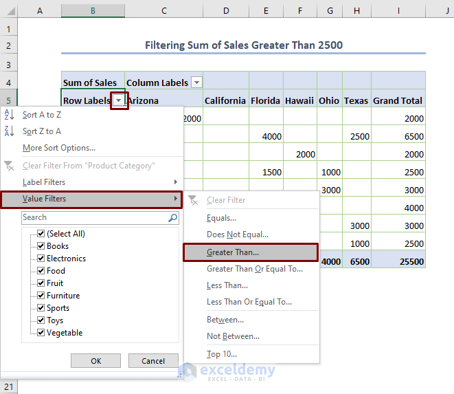 How to Filter Excel Pivot Table (8 Effective Ways) ExcelDemy