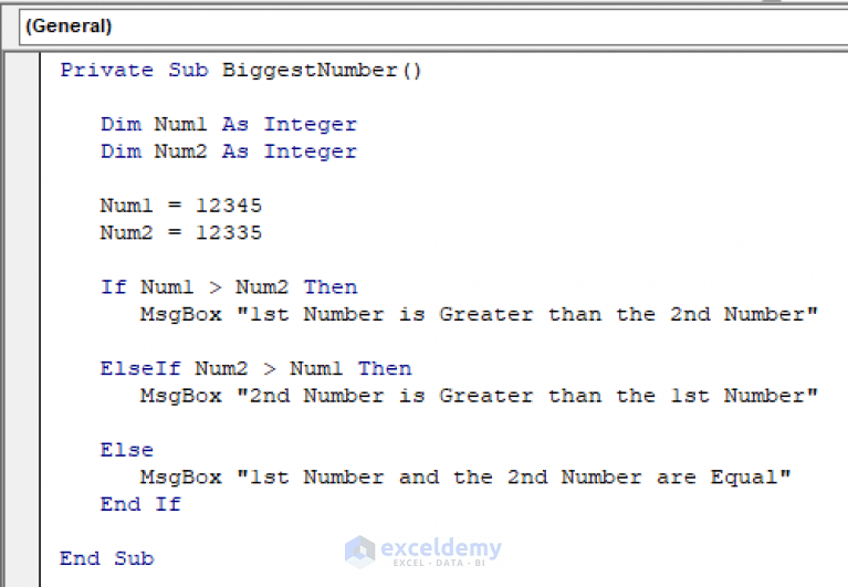 VBA If Then Else Statement in Excel (4 Examples) ExcelDemy