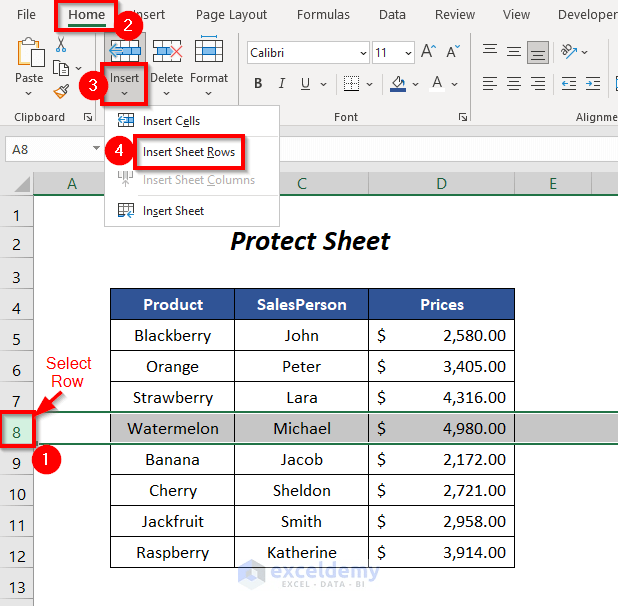 Cannot Insert Row in Excel (Quick 7 Fixes) ExcelDemy