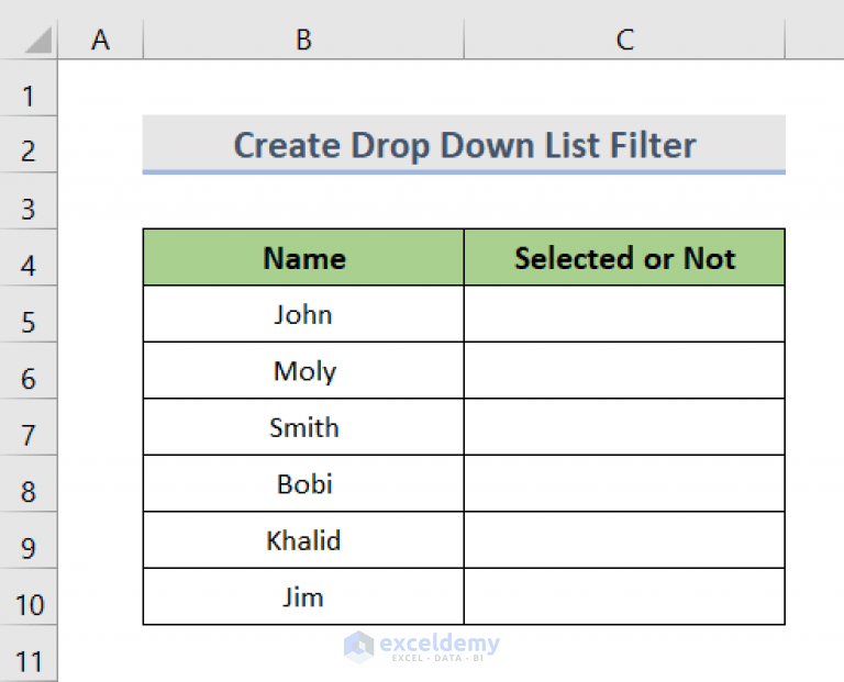 How to Create Drop Down List with Filter in Excel (7 Methods)