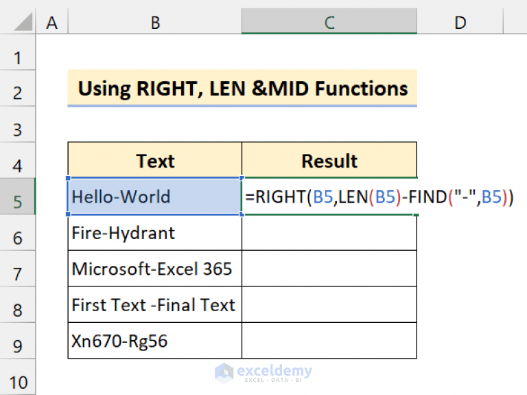 Extract Text After a Character in Excel (6 Ways) ExcelDemy