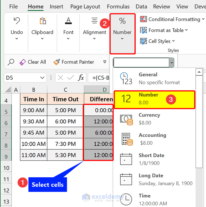Excel Formula To Calculate Time Worked ExcelDemy