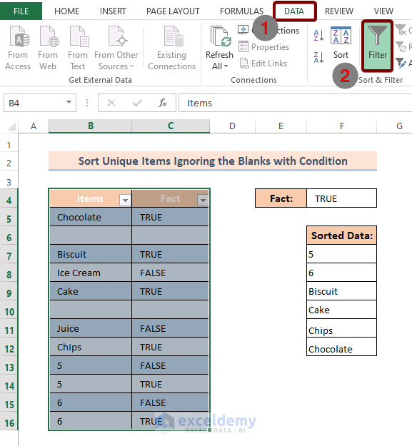 Excel Sort and Ignore Blanks (4 Ways) ExcelDemy