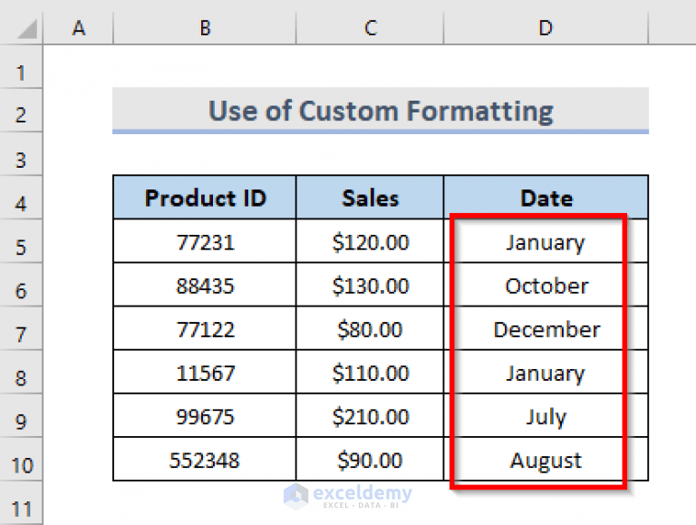 How to Extract Month from Date in Excel (5 Quick Ways) ExcelDemy