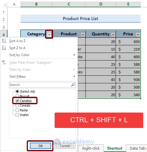 How to Add Filter in Excel (4 Methods) ExcelDemy