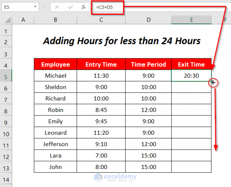 How to Add Hours to Time in Excel (8 Quick Ways) ExcelDemy