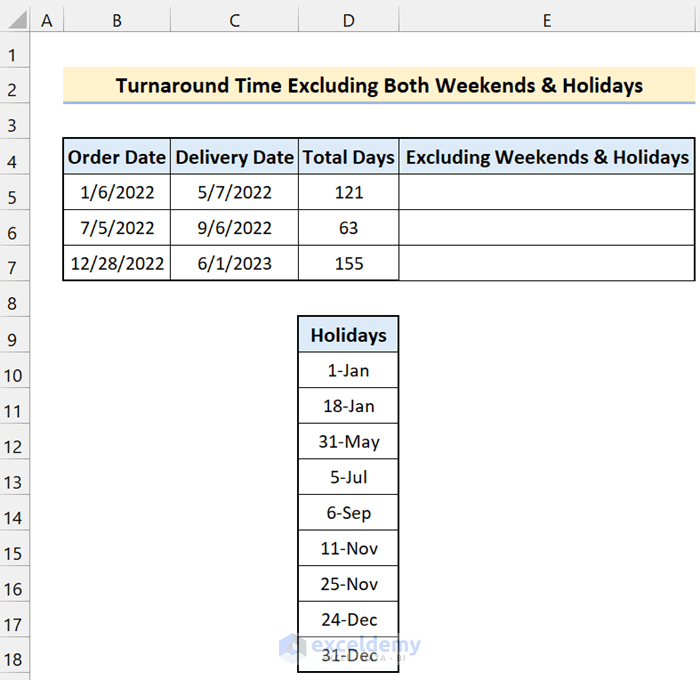 How to Calculate Turnaround Time in Excel (4 Ways) ExcelDemy