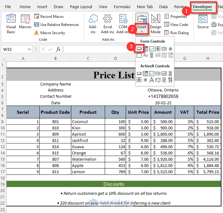 How to Make a Price List in Excel (Step by Step Guidelines) ExcelDemy