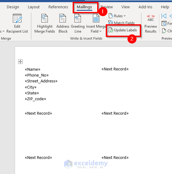 How to Print Address Labels in Excel (2 Quick Ways) ExcelDemy