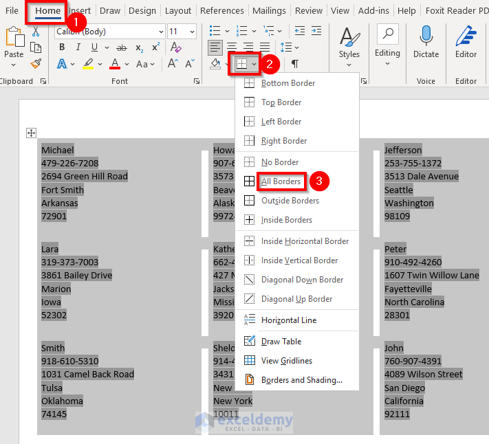How to Print Address Labels in Excel (2 Quick Ways) ExcelDemy